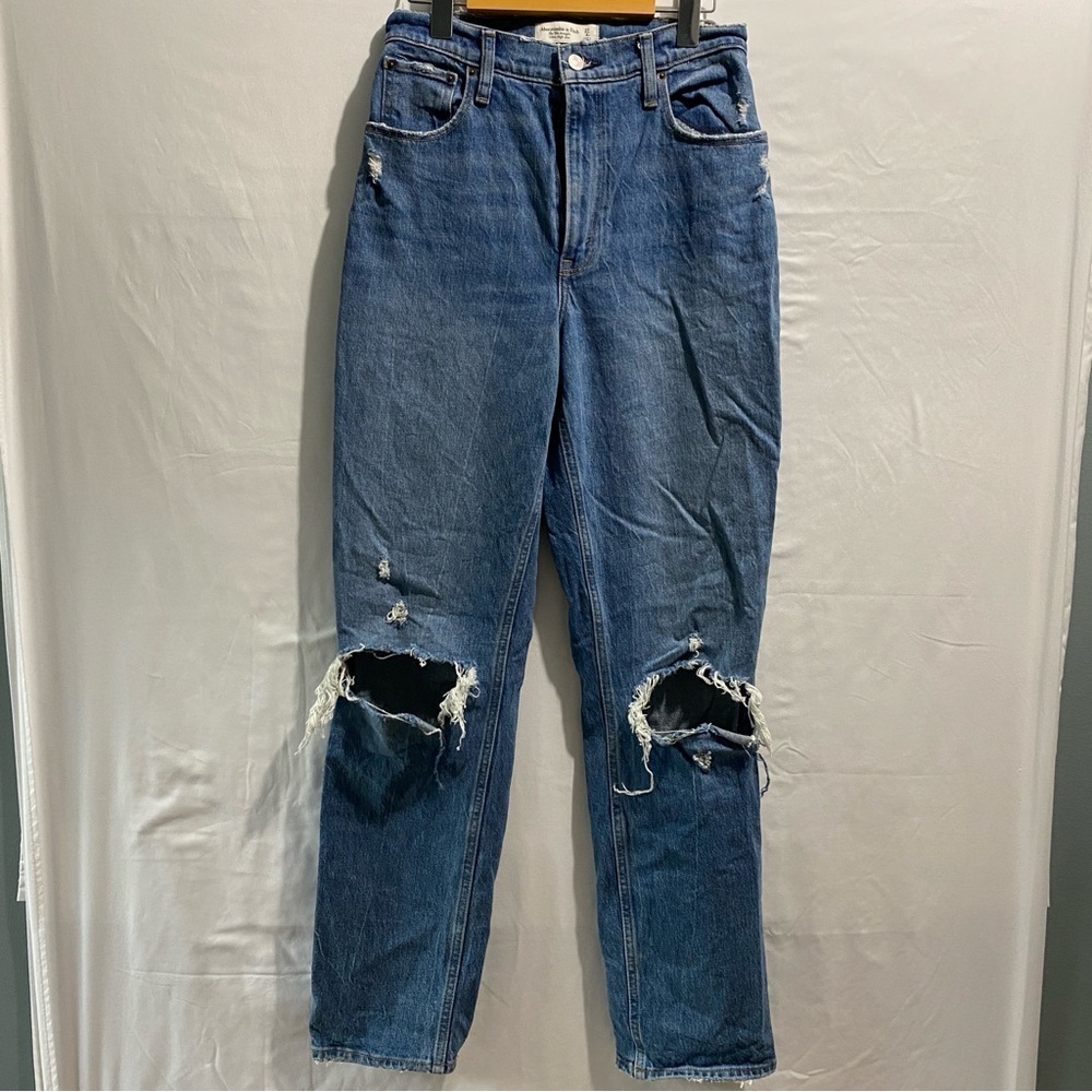 Abercrombie & Fitch The 90s Straight Ultra High Rise Jeans Curvy Love Size 27 - Picture 2 of 15